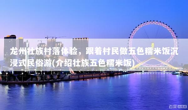龙州壮族村落体验，跟着村民做五色糯米饭沉浸式民俗游(介绍壮族五色糯米饭)